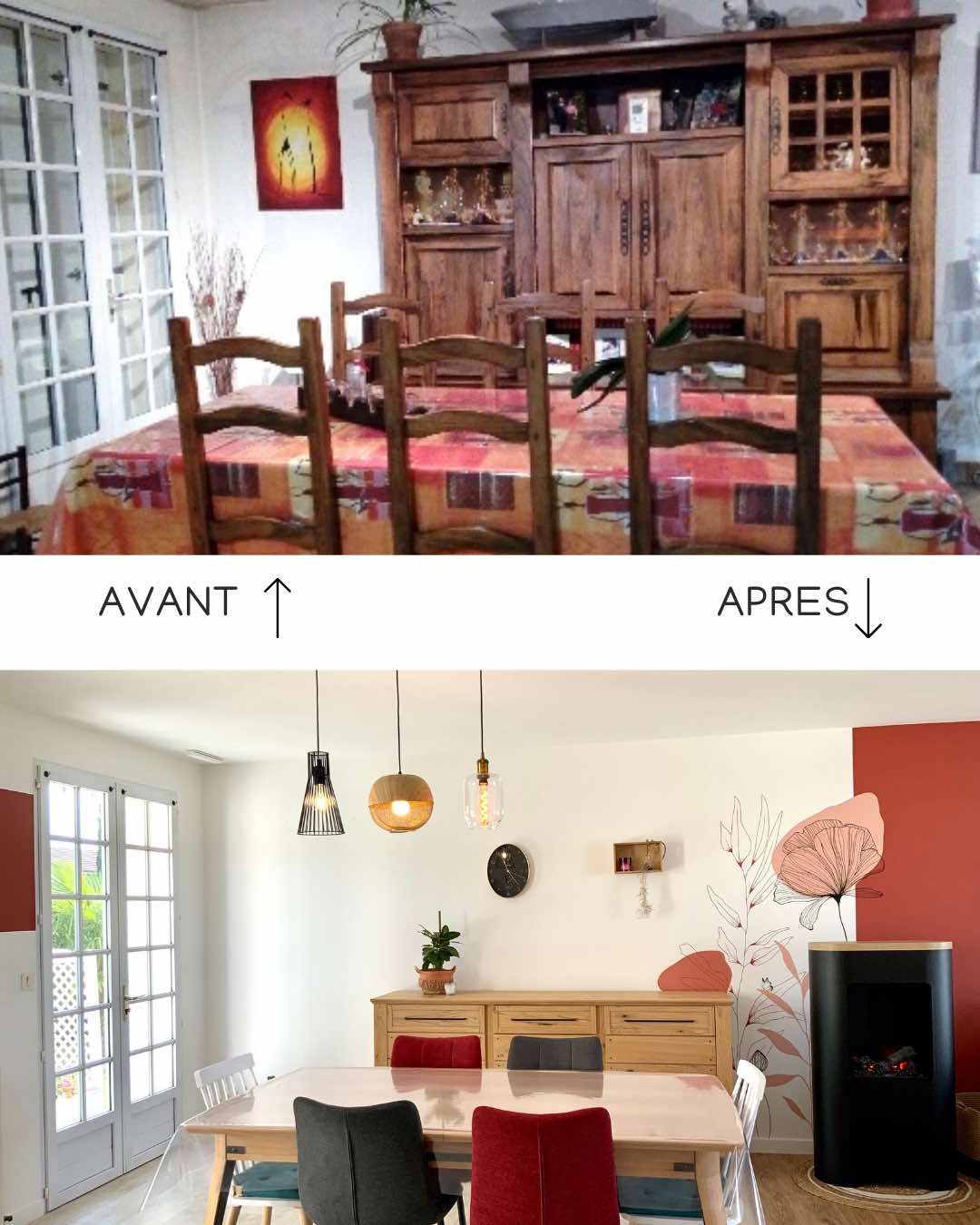 Avant apres salle à manger