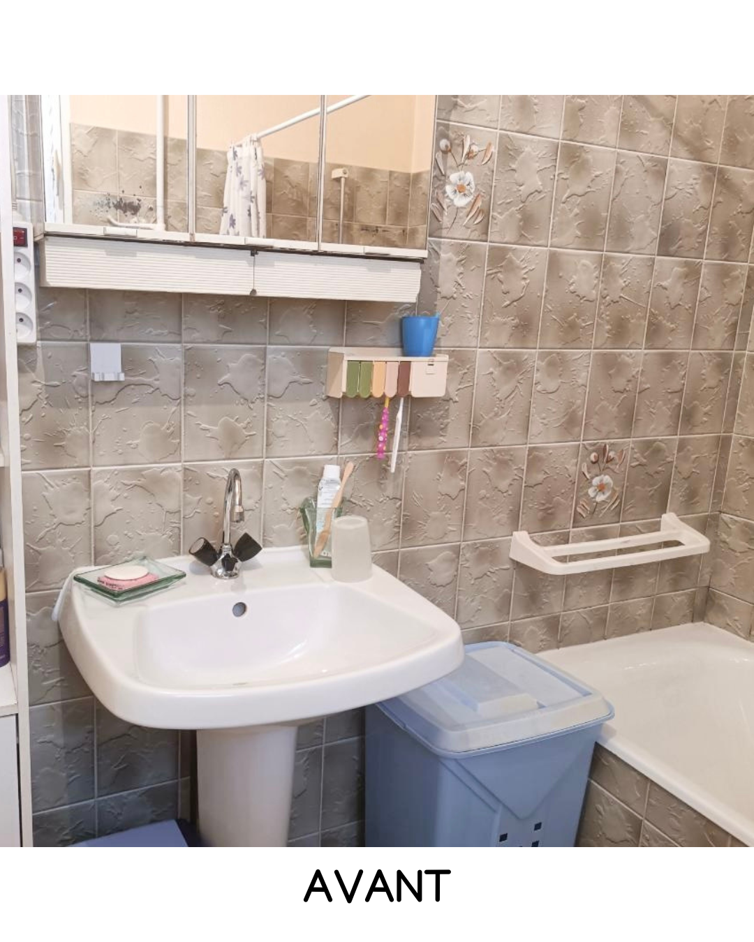 Rénovation salle de bain vintage Avant