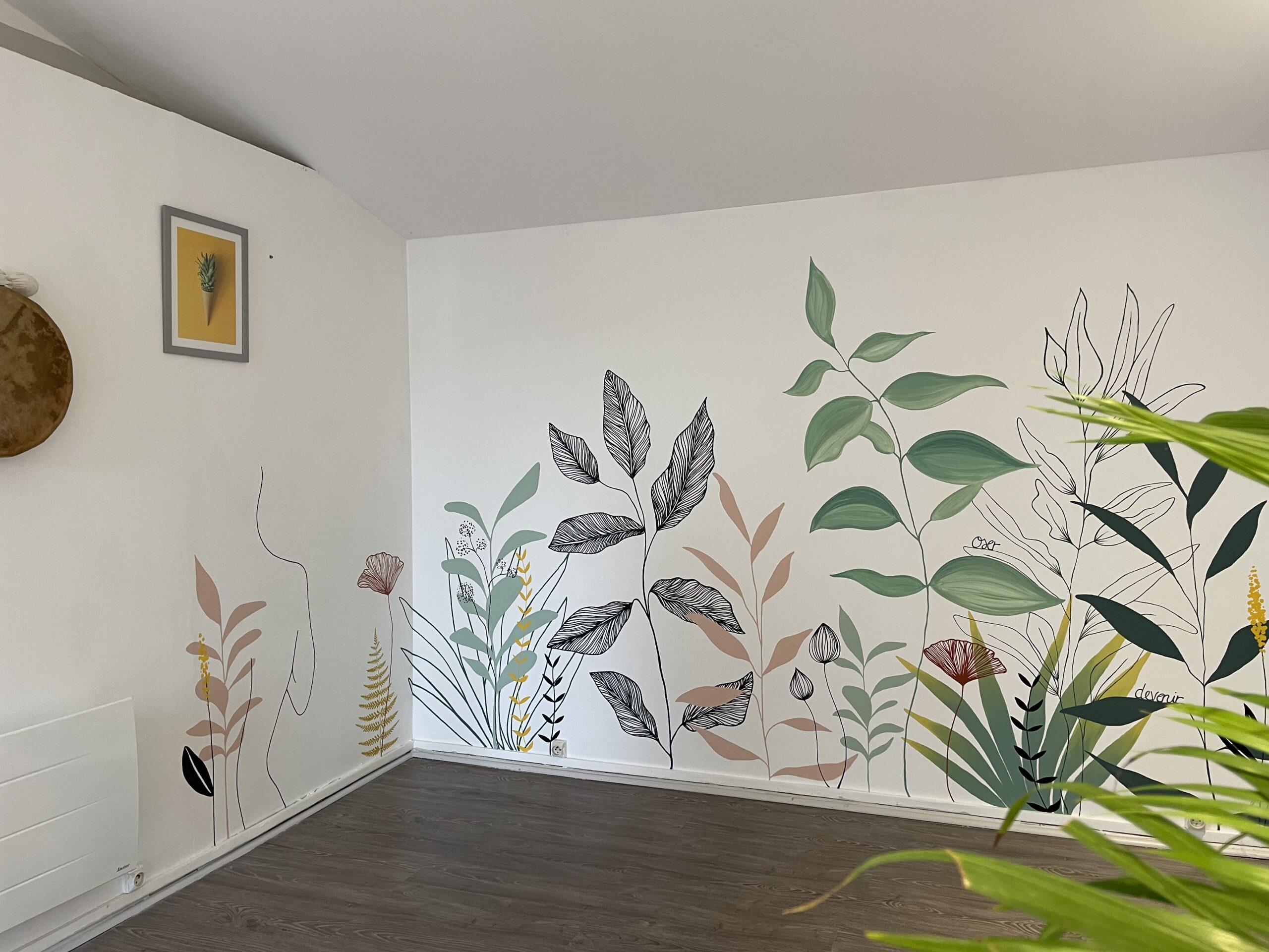 Champ de fleurs dans un institut de beauté