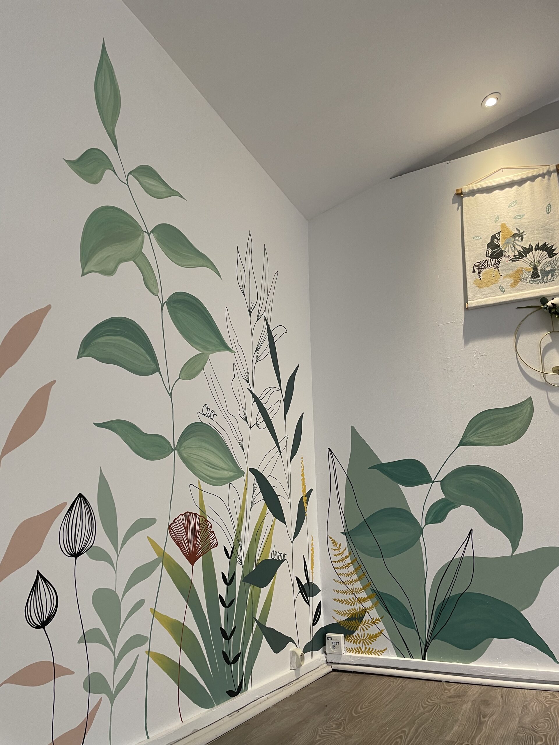 Champ de fleurs dans un institut de beauté